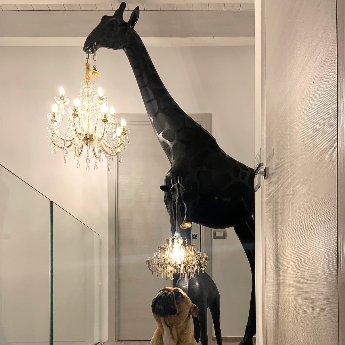 Qeeboo Giraffe in Love M Indoor Lampada in polietilene