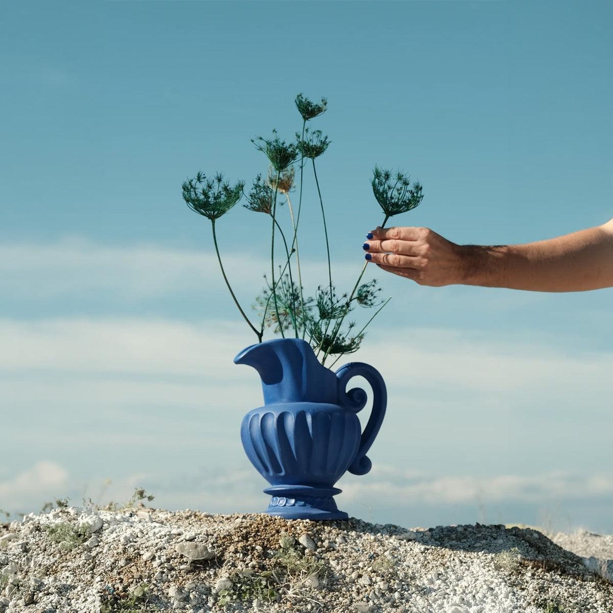 Seletti Terracotta Vase Caraffa Blue