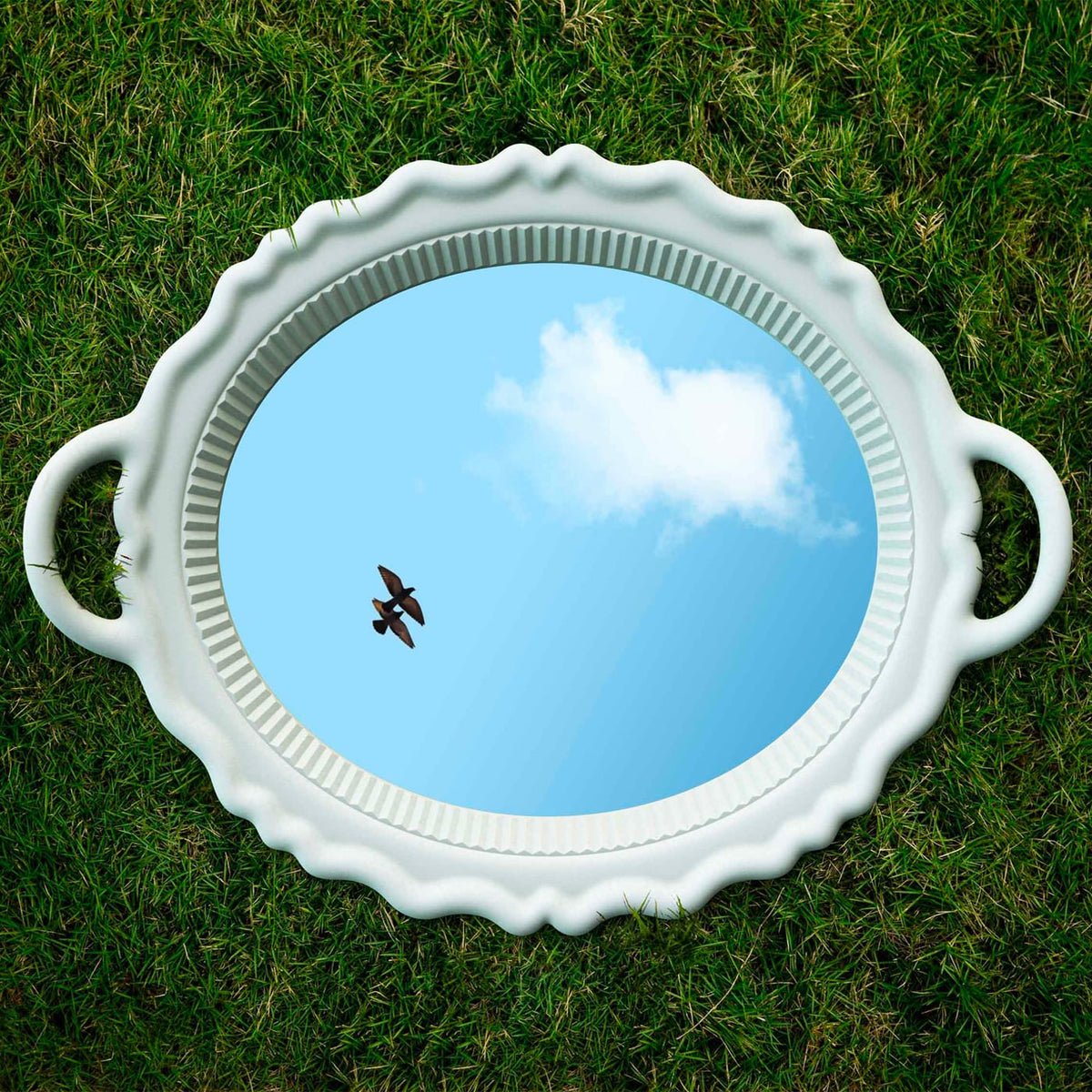 Qeeboo Plateau Miroir Specchio con cornice